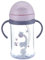 Zuasdvnk Strohhalmbecher für Kinder, Trinklernbecher, 2-in-1, 100 % wasserdicht, auslaufsicher, leicht zu öffnen, 400 ml