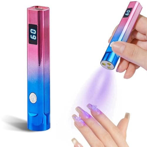 UV Nails Lamp Handheld,Mini Nail Lamp,Flash Cure Nail Lamp for Women Home DIY,Efficient Curing UV Lamp Suitable for Beginners,USB Mini UV Nail Lamp for Nail Art,UV Light for Gel Nails,UV Nail Light