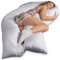 Traumreiter Seitenschläferkissen Jumbo XXL mit Bezug Baumwolle Silber Grau I Extra hohes und langes orthopädisches Komfortkissen, Schwangerschaftskissen zum Schlafen Stillkissen Kissen, Body Pillow