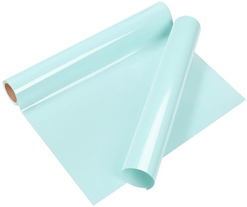 VINYL FROG Heat Transfer Vinyl Roll HTV Vinyl - 12x5ft Powder Blue Iron on Vinyl for T-Shirts, Heat Press Vinyl for DIY Craft Designs