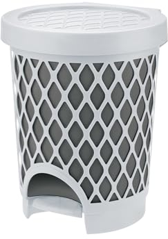 Tontarelli Poubelle à pédale 16L Trellis, couleur gris/anthracite