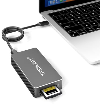CFexpress Type B On-The-go Backup Card Reader, 2 in 1 Built-in M.2 NVMe SSD Slot (Up to 10Gbps)
