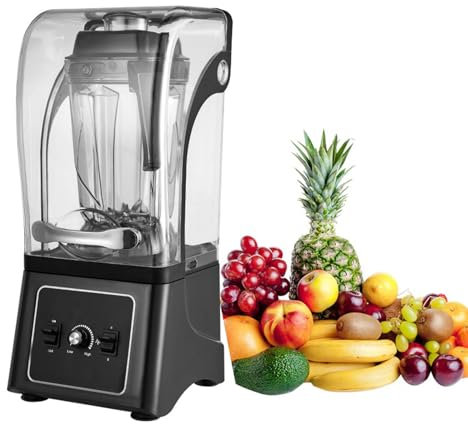 Batidora de vaso, batidora de vaso comercial Wall Breaker, 2,5 l con campana silenciosa, para hielo picado, batidos, purés y licuadoras