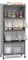 COSTWAY Armoire Cuisine 5 Niveaux, Étagère Cuisine 4 Portes PC Escamotables avec 4 roulettes, Étagère Micro-Ondes pour Salle à Manger, Salon, 60 x 32 x 154 cm, Noir (Gris)