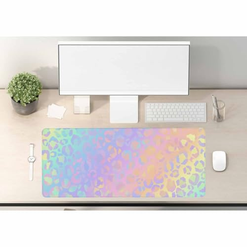 Woutay Mouse Mat,Rainbow Spots,Mouse Pad with Non-Slip Rubber Base