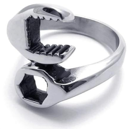 Classics Rings Ring Jewellery Women Men Men'S Wrench Spanner Biker Ring Men'S 12