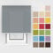 Estika Tenda a rullo con foratura - 50 x 150 cm - Colore: Grigio 1, per montaggio a soffitto e a parete, 25 colori, adatta per interni, protezione visiva per finestre e porte del balcone