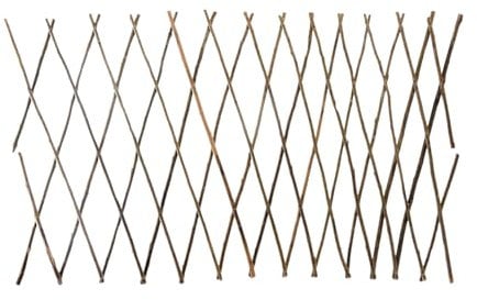 MOHOME Recinzione Traliccio Estensibile Rami Vimini Legno 70 x 200 cm Naturale Esterno Interno Piante Rampicanti Giardino Ringhiera Balcone Terrazza Reticolato Privacy