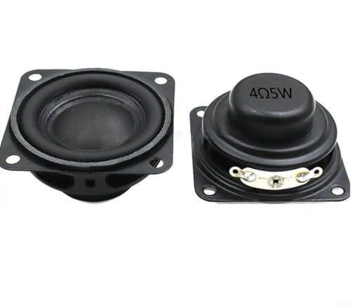 Floweringbeter 40Mm Portable Speaker 5W 4 Ohm Mini Portable Audio Iron Shell Square For Home Car Office Outdoor Travel