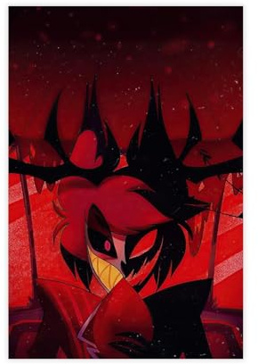 Hazbin Poster Hotel Alastor Leinwandposter Schlafzimmer Dekor Landschaft Büro Zimmer Dekor Geschenk 50 x 75 cm
