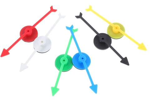 BESPORTBLE Bunte Magnetische Pfeil Drehscheiben 6 Stück Kunststoff 4 Zoll für Brettspiele und Freizeitaktivitäten