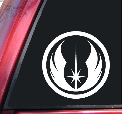 ShadowMajik Star Wars Jedi-Orden Vinyl-Aufkleber (15,2 cm, weiß)
