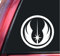 ShadowMajik Star Wars Jedi-Orden Vinyl-Aufkleber (15,2 cm, weiß)