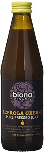 Biona Organic Acerola Cherry Pure Juice 330 ml (Pack of 2)