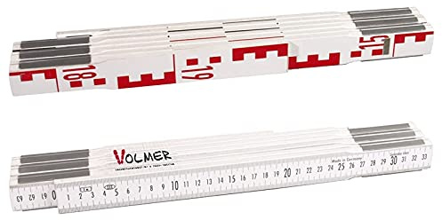 Nivellierzollstock 2 m (Geometer-Maßstab), Transportlänge 37,5 cm – E-Teilung/mm-Teilung