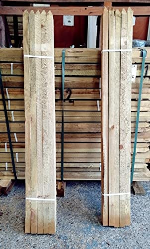 20 x 1.2m (4ft) tall square garden tree stakes - HC4 pressure treated
