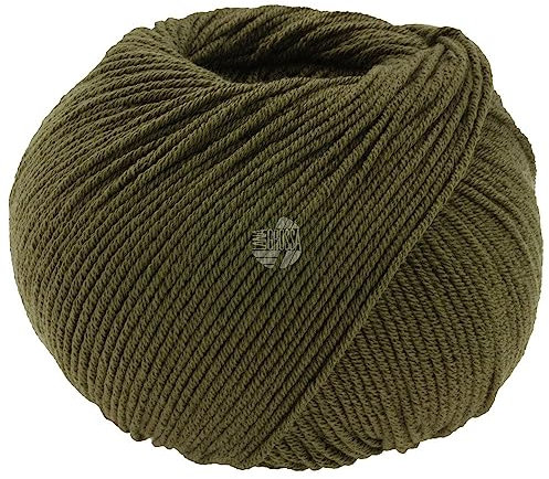 LANA GROSSA Elastico | Baumwoll-Klassiker mit leichtem Stretchanteil | Handstrickgarn aus 96% Baumwolle & 4% Polyester (Elite)| 50g Wolle zum Stricken & Häkeln | 160m Garn FB 75