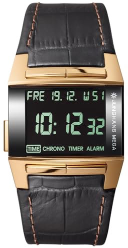 JUNGHANS 026/7302.00 - Uhr, Lederarmband, Schwarz