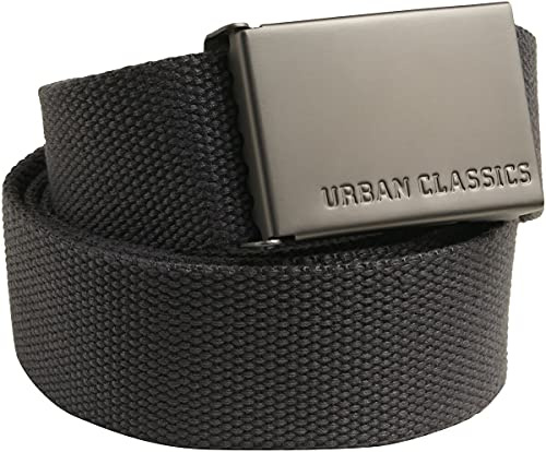 Urban Classics Herren Gürtel Canvas grau Einheitsgröße