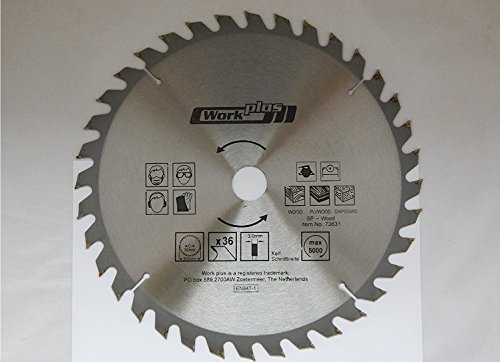 1 HM lama per sega circolare per legno e plastica – 36 denti – Ø 300 mm x 30 mm/lama/lame per sega circolare