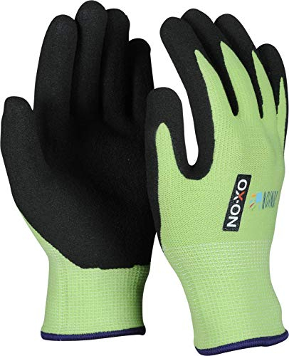 HandschuhMan. OX-ON Kids Junior Kinderhandschuhe Gartenhandschuhe Arbeitshandschuhe für Kinder 4-6 Jahre (4-6 Jahre, Grün)