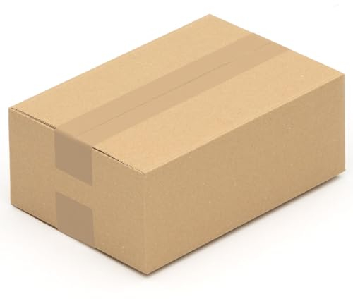 KK Verpackungen Versandkartons 250 x 175 x 100 mm Braun 1-wellig (Außenmaß 255 x 180 x 110 mm) | 100 Stück, Faltkartons Kartons für Versand als DHL Päckchen M Hermes Päckchen DPD GLS Paketklasse XS