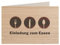 Holzgrußkarte - Einladung zum Essen - 100% handmade in Österreich - Postkarte, Geschenkkarte, Grußkarte, Klappkarte, Karte, Glückwunschkarte (Eiche)