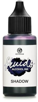 30ml Fluids Alcohol Ink SHADOW, Alkoholtinte für Alcohol Ink Art, grau-blau