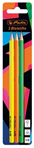 Herlitz 50027736 Bleistift Neon Art, 3 Stück