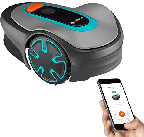 GARDENA SILENO Minimo - Vollautomatischer Mähroboter mit Bluetooth-App, leisester auf dem Markt, Begrenzungsdraht inklusive, für Rasenflächen bis 2700 sq ft