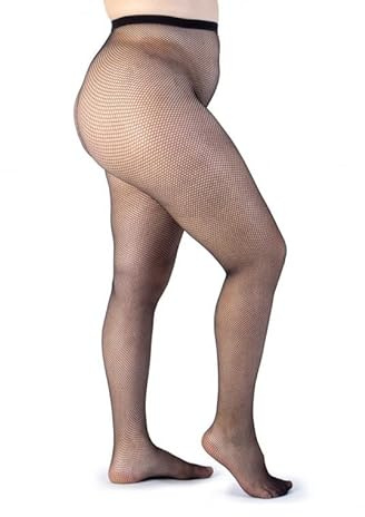 LEELA LAB, Collant Femme Grandes Tailles à Résille, Fabriqué en Italie, Bas Résille Tailles du 46 au 60, avec Différents Motifs et Couleurs, Idéal pour Chaque Occasion