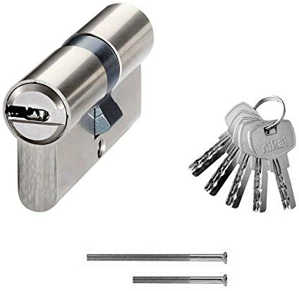 Elrozo Nikai Zylinderschloss 60mm 30/30 Tür Profilzylinder Massiver Schließzylinder Profil Zylinder Neu