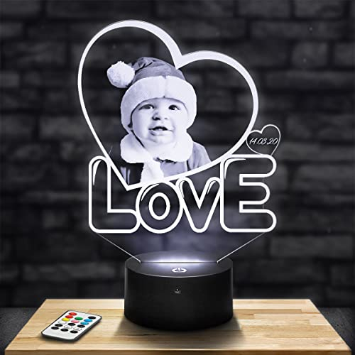 Lampephoto.fr Fotogeschenke. Personalisierte fotolampe für Muttertag, Muttertagsgeschenk, 3D lampe mit foto geschenke für mütter, mama geschenk für mama geburtstag frauen