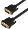 OcioDual DVI-D DL M-M 1,5m Kabel 24+1 2K Full HD Vergoldet Schwarz für PC Laptop Monitor Dual Link Monitorkabel Video Cable