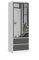 Générique BDW Penderie avec Miroir 2 Portes et 2 tiroirs pour Chambre à Coucher, Salon, Couloir, 180 x 60 x 51 cm (Blanc/Gris)