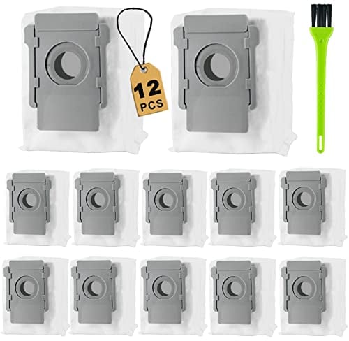 AiLomey 12 Sacs d'aspirateur de Rechange pour iRobot, Sacs à poussière pour Roomba i7, i7+, i8, i8+, i3, i3+, i4, i4+, i6, i6+, j7, j7+, s9, s9+ Aspirateur