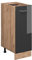 Vicco Apothekerschrank R-Line, Anthrazit Hochglanz/Goldkraft Eiche, 30 cm ohne Arbeitsplatte