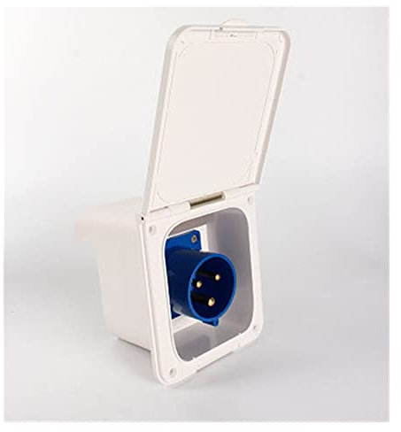 Artemisia RV. Camper 22. 0V-240V 32A Weißer externer spülen-Anschluss mit wasserdichter Steckdose (Color : Only Plug)