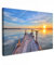 MuchoWow© Wandbilder 90x60 cm Wohnzimmer Wanddeko Schlafzimmer Zimmerdeko Fotowand Zimmer Deko Wand Dekoration Wall Art Bilder Natur - Wasser - Steg - Vögel - Sonnenuntergang - Horizont
