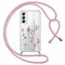 Yoedge Coque avec Cordon pour Samsung Galaxy A13 5G 6,5, Étui Collier Réglable Transparente Case avec Aesthetic Motif Fleur 3, Silicone TPU + PC Antichoc Housse avec Tour de Cou Lanière Lanyard Cover