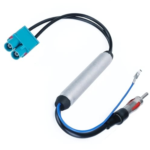 GoldOars Adattatore per Antenna Auto, Adattatore Autoradio Auto Doppio FAKRA a DIN, 2 Adattatori Connettori FAKRA per Veicoli Volkswagen Audi VW Skoda BMW