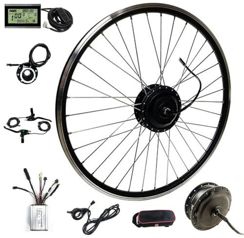 Quixnova 36V 250W/500W Ebike Conversion Kit for Electric Bike, 20/24/26/27.5/28/29/700C Front Wheel Electric Bicycle Motor Conversion Kit,250W-24inch