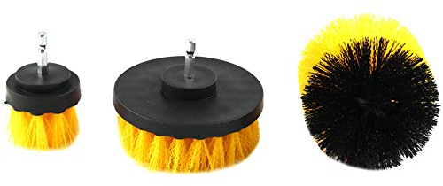 TsoLay 3pcs Brosse a Percussion Electrique Tuile Coulis Puissance Nettoyage des autolaveuses Nettoyeur de Baignoire Combo Outil pour Puissance Outils