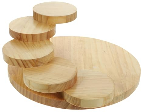 DEARMAMY Piatto Girevole per Sushi, Vassoio in Stile Giapponese, Costruzione a Pallet in Legno, Riutilizzabile, Per Sushi, Snack e Dessert