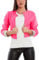 Toocool Veste en Similicuir pour Femme, Boléros Femme en Cuir Synthétique, Boléro Femme Été, Veste Courte Femme Sans Fermeture à Glissière JL-7860 [XL, Rose fluo]