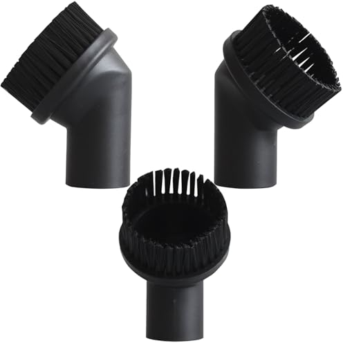 3 Pezzi Spazzola per Aspirapolvere 35mm Diametro, Ugello Rotonda Ricambio, Premium Comfort Bocchetta per Mobili, Spazzole Antipolvere, Accessori Aspiracenere per Maggior Parte Degli Aspirapolvere