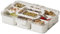 Frfik Snack Aufbewahrungsbox | Geteiltes Serviertablett | Snackteller mit Fächern | Küche Snackteller mit deckel | Snackschale mit Deckel | Kühlschrank-Gemüse-Organizer | Transportbox Snackbox