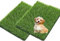 Jeamis Hundetoilette Kunstrasen für Hunde Training Katzenklo Matte Welpen Gras 2er Set (35,5 x 46 cm)