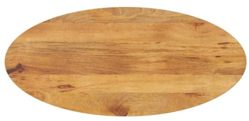 ShGaxin Tischplatte 120x50x2,5 cm Oval Massivholz Mango, Arbeitsplatte, Holzplatte, Schreibtischplatte, Waschtischplatte, Küchenarbeitsplatte - 370864