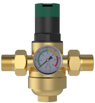 Druckminderer Wasser 1/2 zoll, Rückspülfilter mit Druckminderer, Wasserdruckminderer, Filter Wasser, Druckminderer, Druckminderer Wasser, Druckminderventil Druckregler Mit Manometer